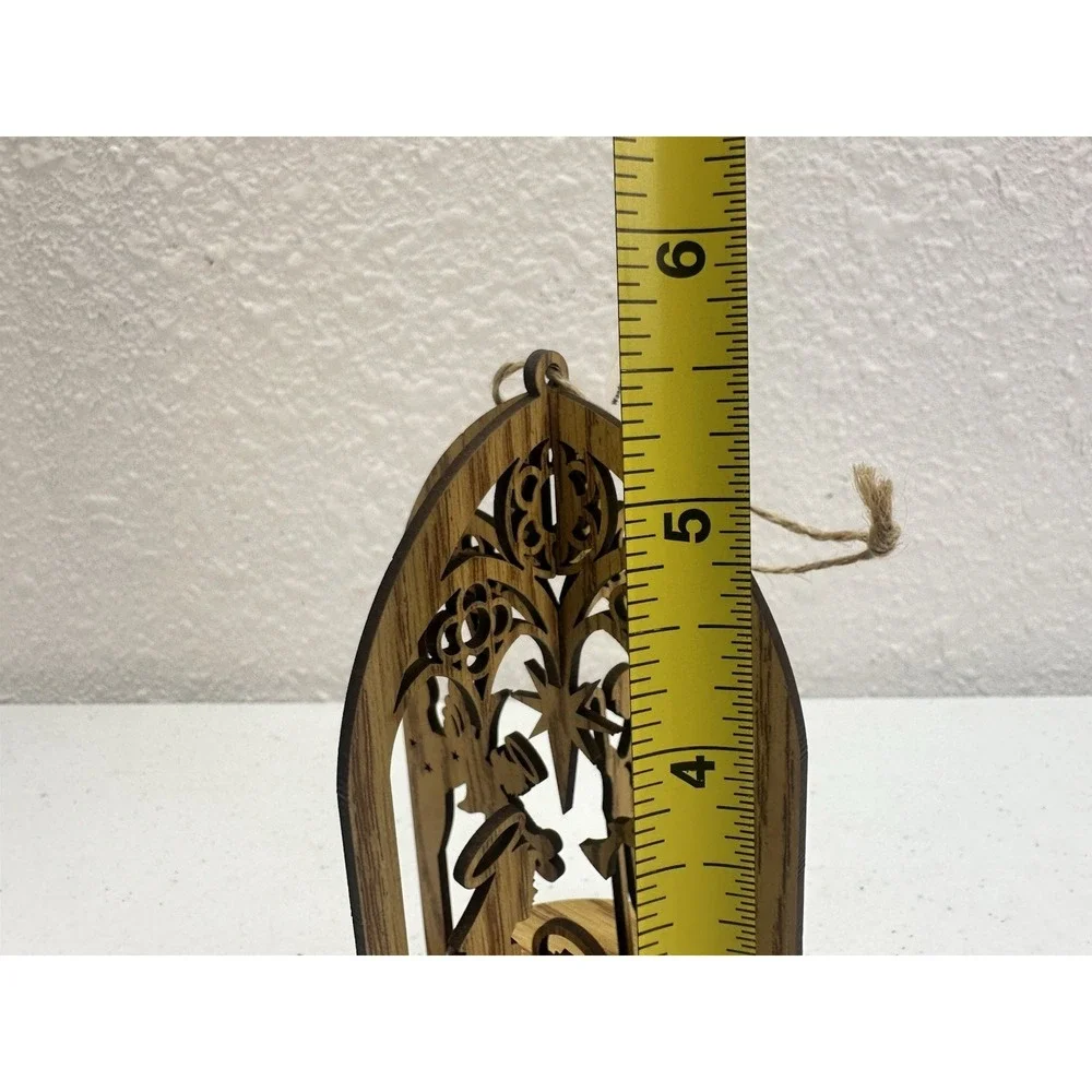 Kurt Adler 3D Laser Cut Wood Nativity Ornament D3424